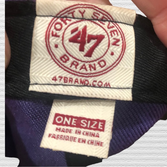 Los Angeles Lakers NBA HWC 2-Tone Hat Snapback Cap Purple Yellow  47 Brand - Picture 5 of 8